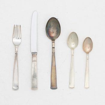 Jacob Ängman, Dessert cutlery, 47 pieces, silver, “Rosenholm”, GAB, including Stockholm 1949.