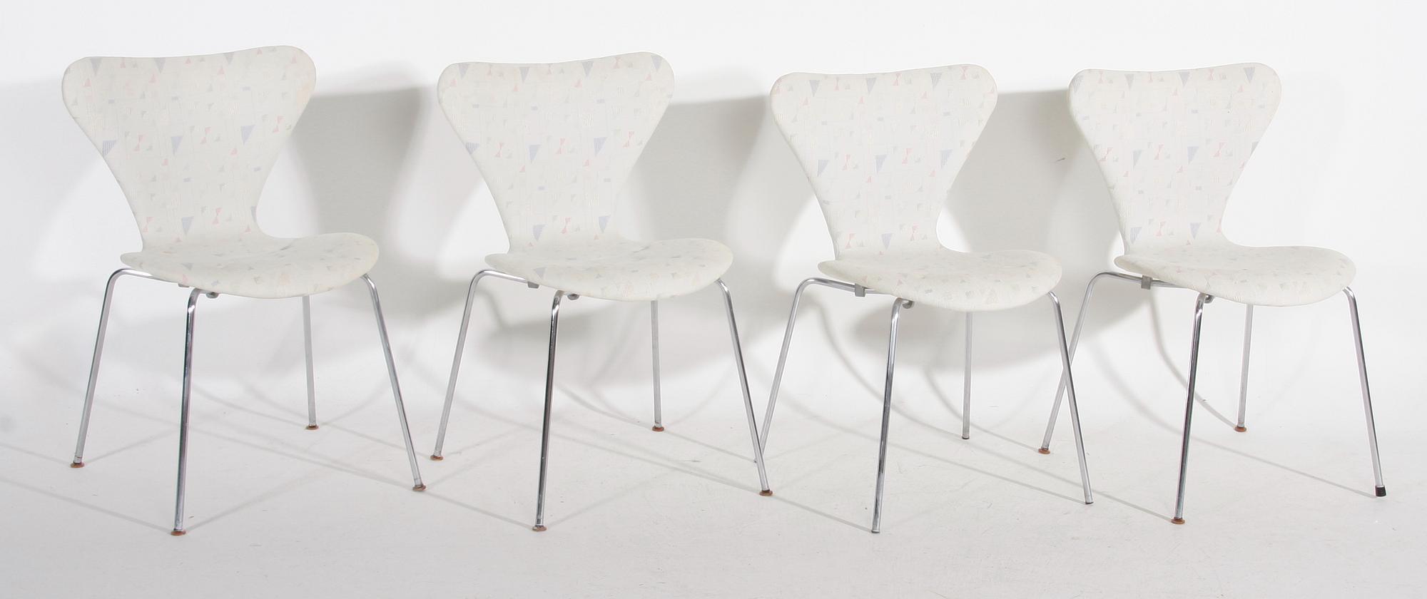 STOLAR, 8 st. "Sjuan". Arne Jacobsen, Fritz Hansen. Danmark.