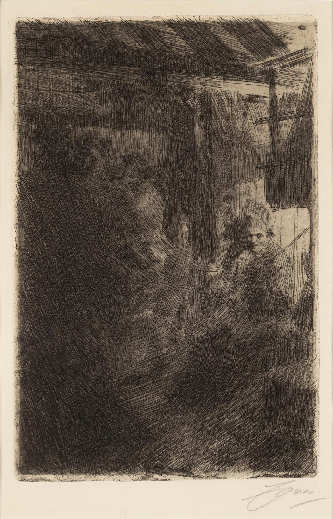 ANDERS ZORN, Etsning, 1917, signerad.