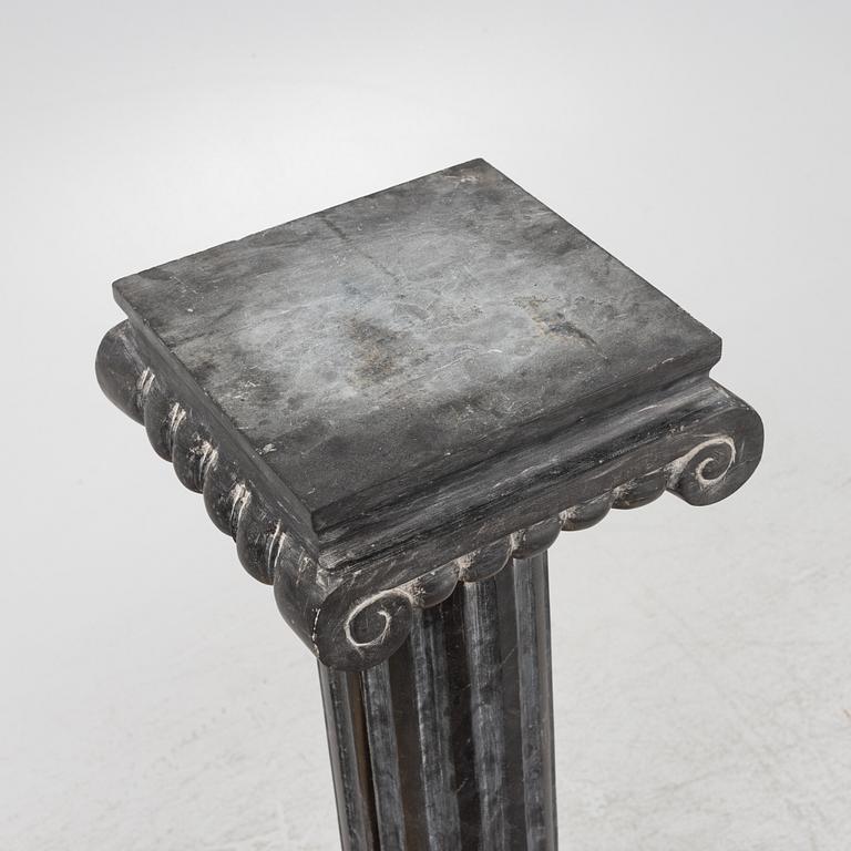 Pedestals, a pair, Stone and marble.