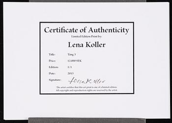 Lena Koller, "Tång", 2013.
