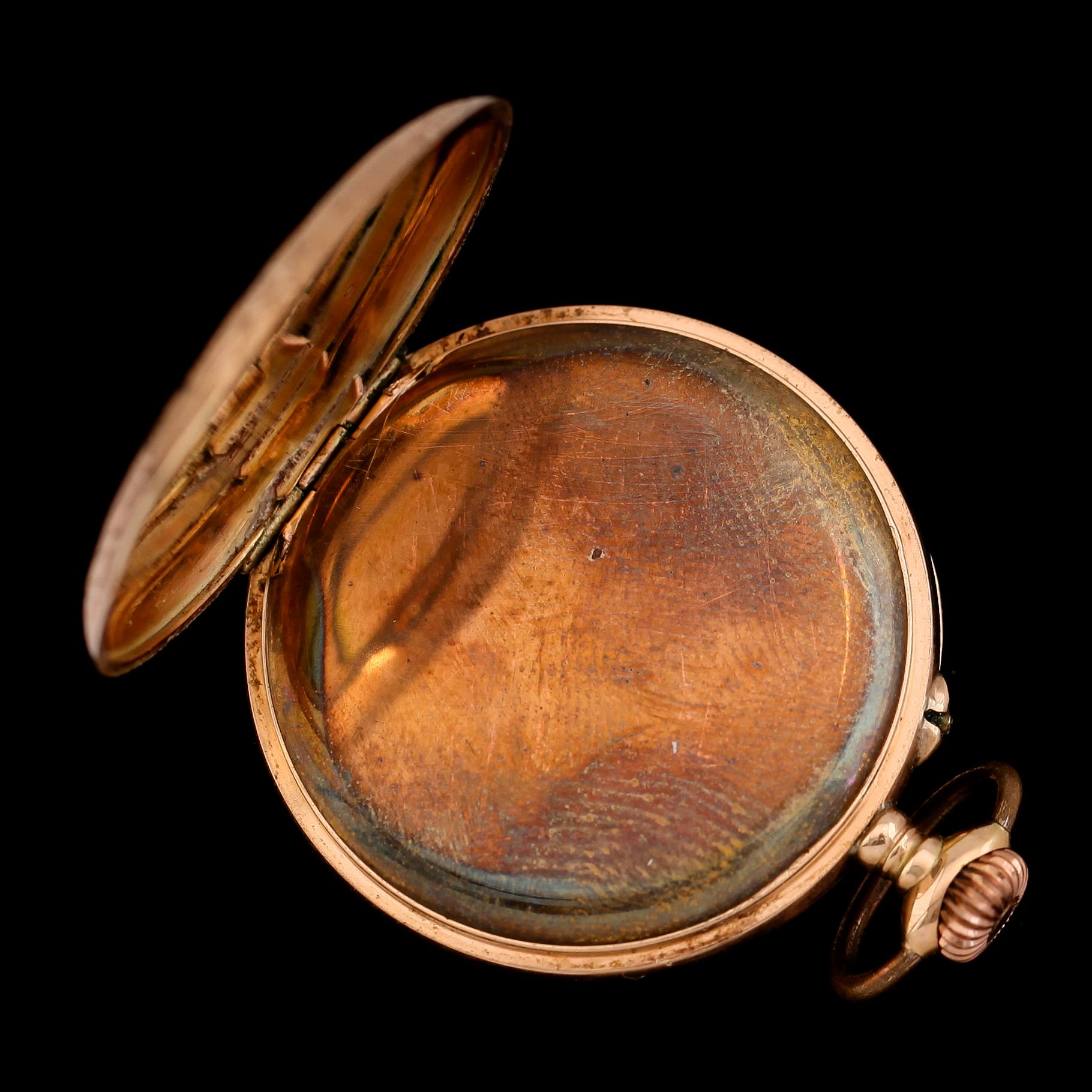 FICKUR, 14 k guld, tidigt 1900-tal.