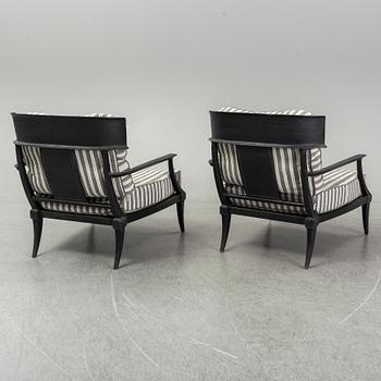 A pair of Restoration Hardware easy chairs, 21st Century.