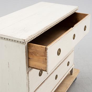 A Gustavian chest of drawers, around 1900.