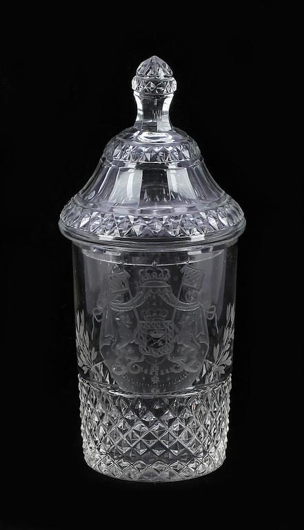 LOCKBÄGARE, glas, 1800-tal.