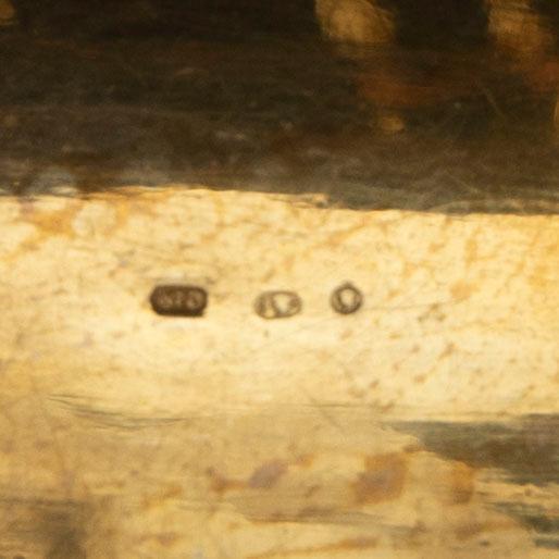 Sugar box Rococo style silver 20th century.