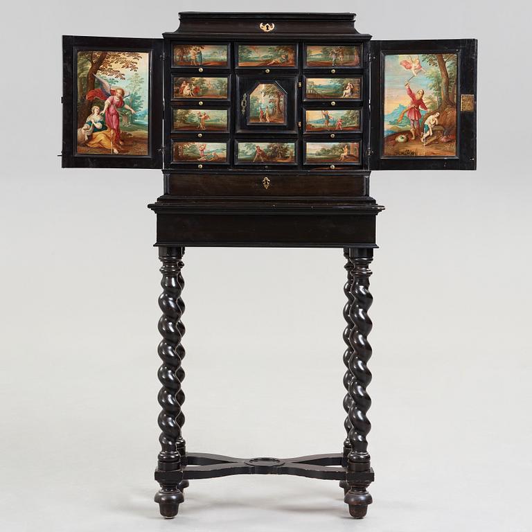 A Baroque second half 17th century with paintings in the manner of Frans Franken II.