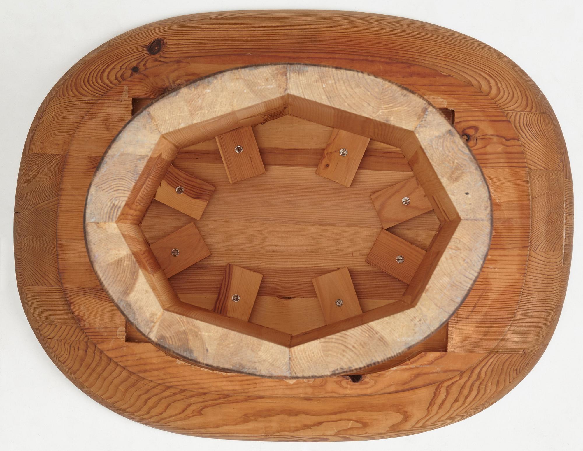 Axel Einar Hjorth, a stained pine "Utö" table, Nordiska Kompaniet, Sweden 1930's.