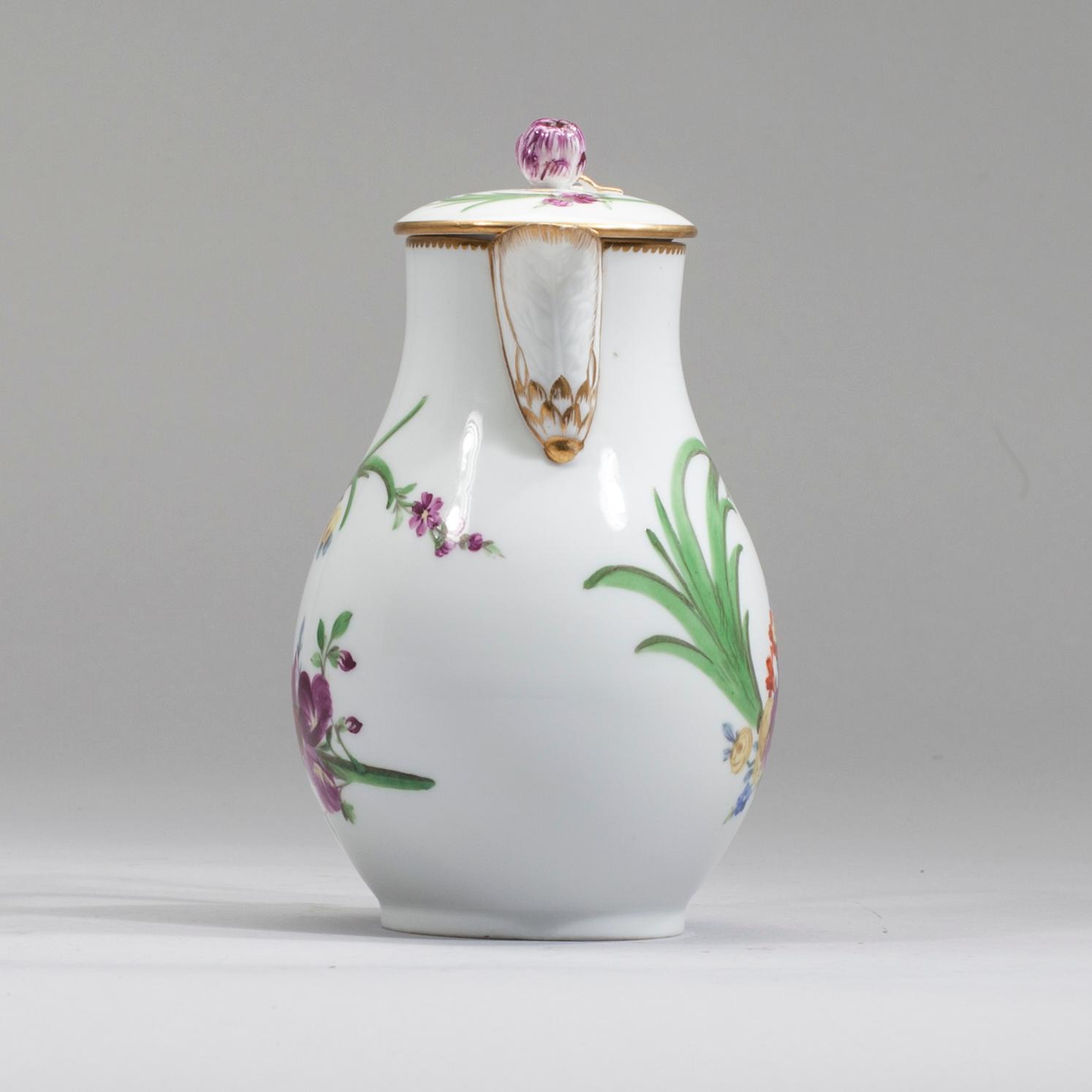 KAFFEKANNA, porslin, Meissen, Marcolini period  1774-1814.