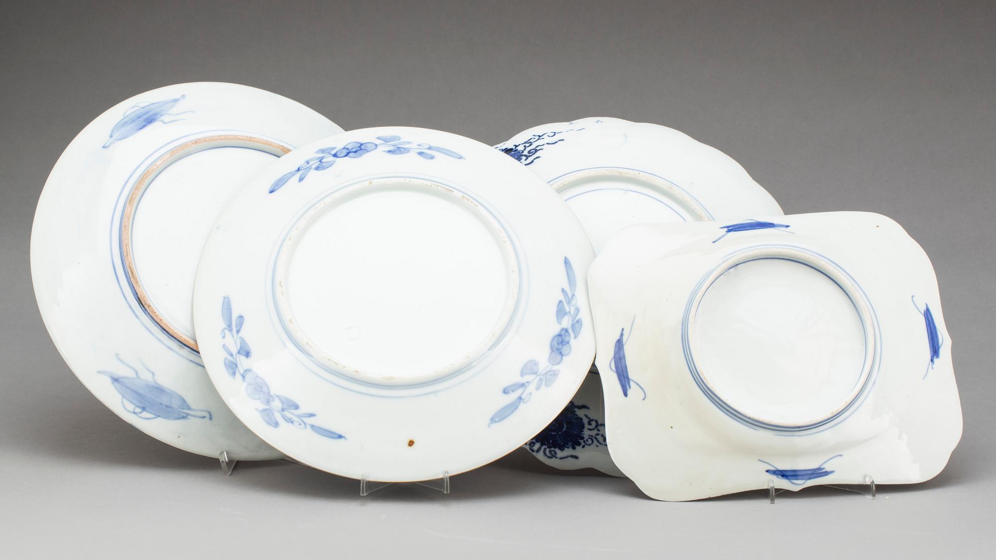 FAT, 4 st, porslin, Japan, bl.a Imari, sekelskiftet 1800/1900.