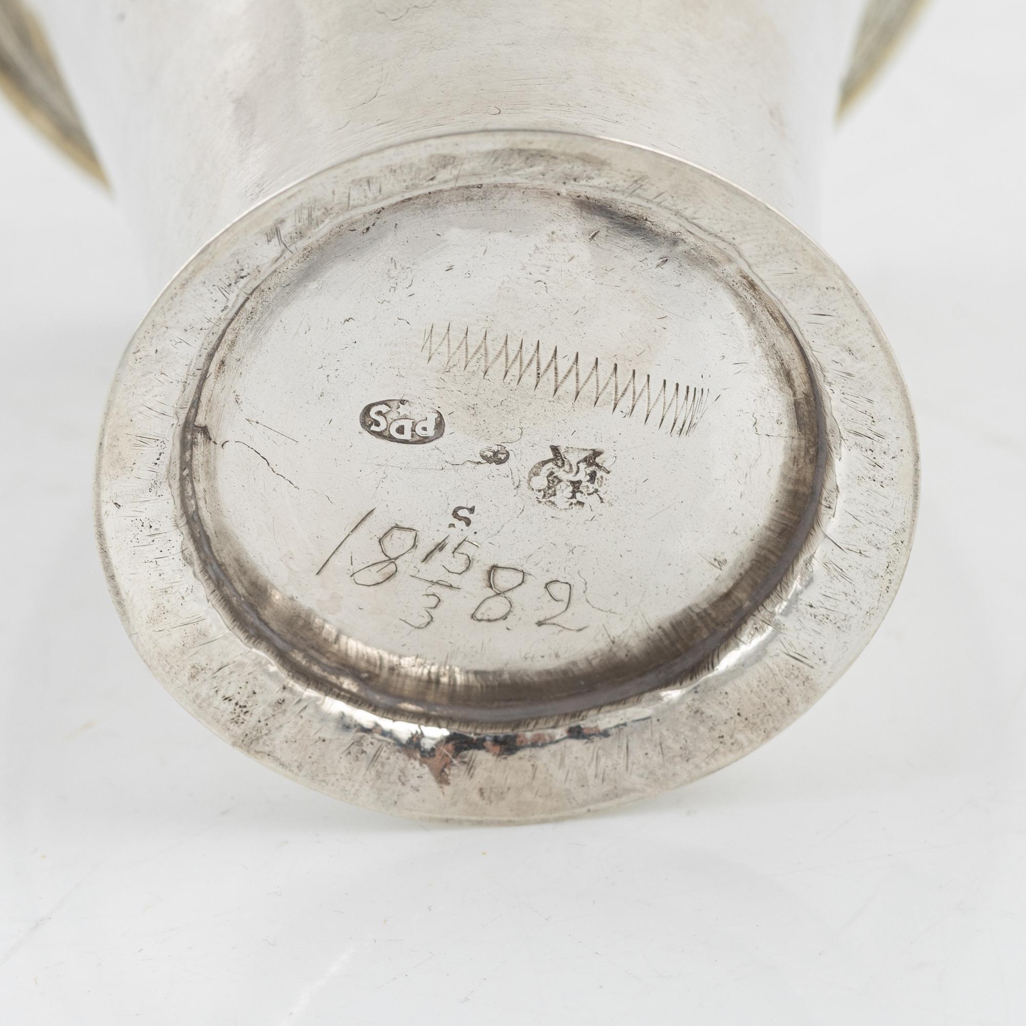 A Swedish Silver Beaker, mark of Petter Davidsson, Norrköping 1776.