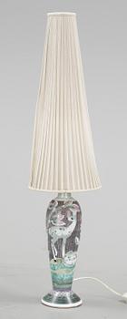 BORDSLAMPA, keramik, Tilgmans, 1900-talets tredje kvartal.