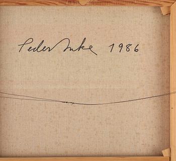PEDER DUKE, oil on canvas, signed and dated 1986 on verso.