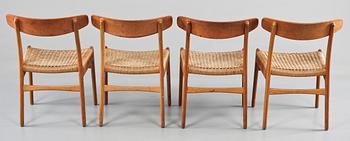 STOLAR, 4 st, "Ch 23",  Hans J Wegner, Danmark, 1900-talets andra hälft.