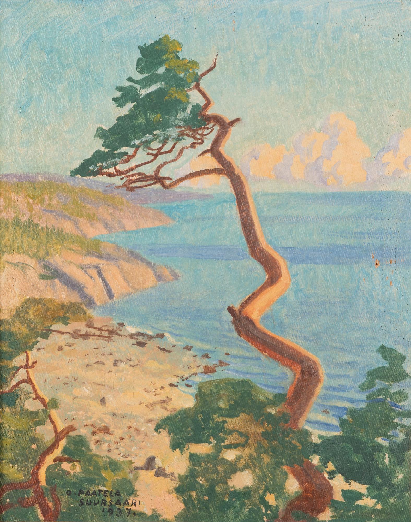 Oskari Paatela, olja på duk, signerad och daterad 1937.