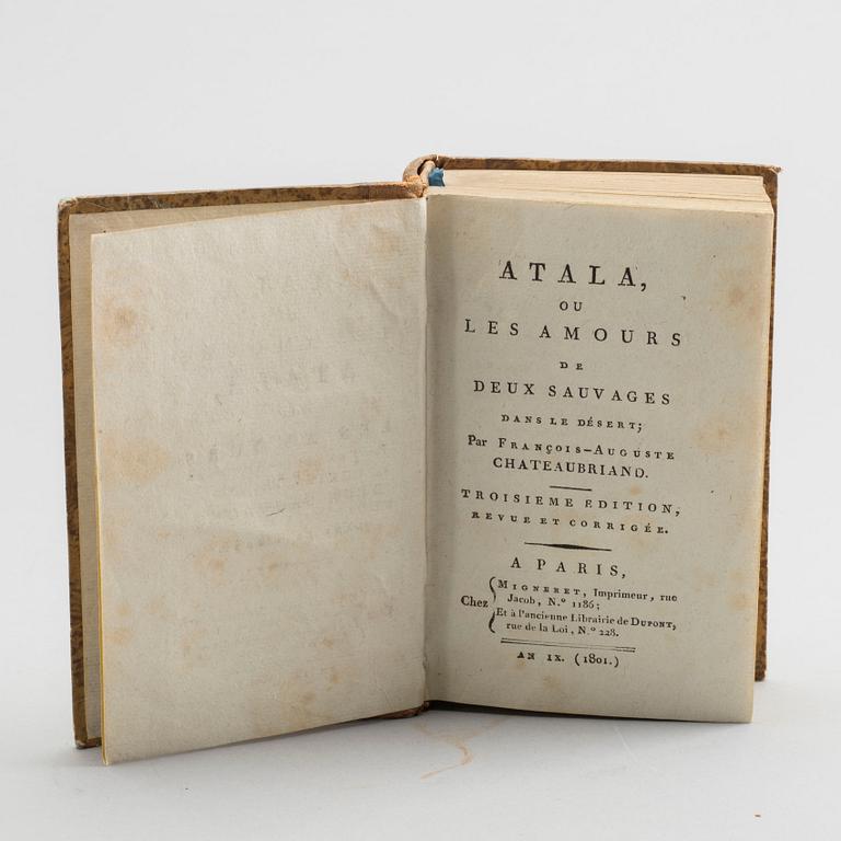 BÖCKER, 3 st, bland annat "Atala ou Les Amours..." A Paris 1820.