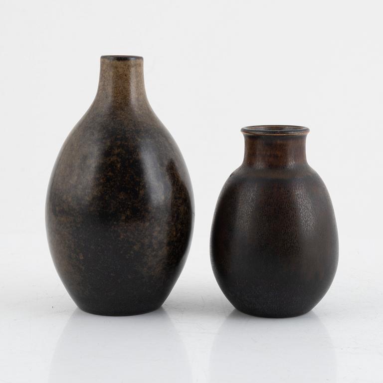 Erich & Ingrid Triller, two vases, Tobo.