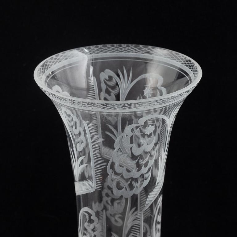 Edward Hald, a glass vase, Orrefors 1929.