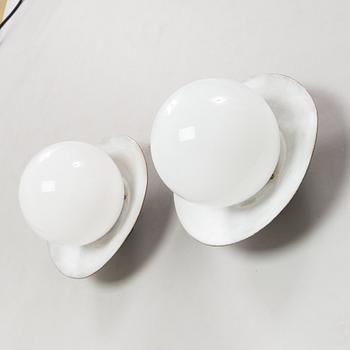 Paavo Tynell, vägg/taklampor, ett par, utebelysning, Idman 1900-talets mitt.