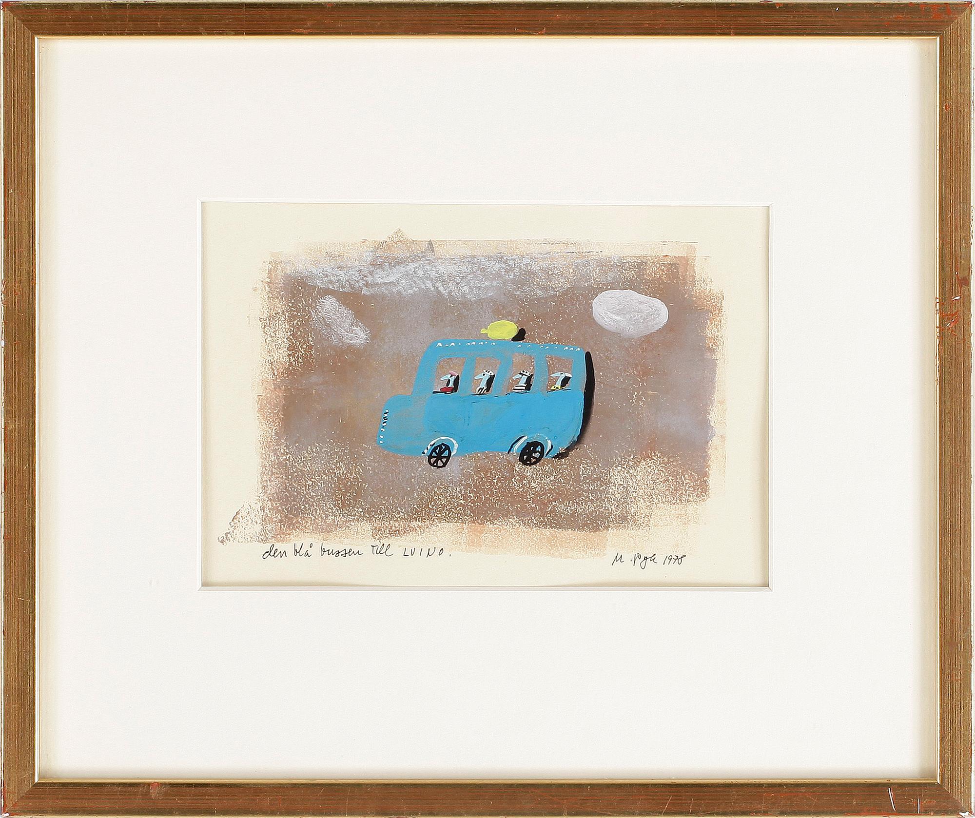 MADELEINE PYK, gouache o blandteknik på papper, sign M Pyk o dat 1978.