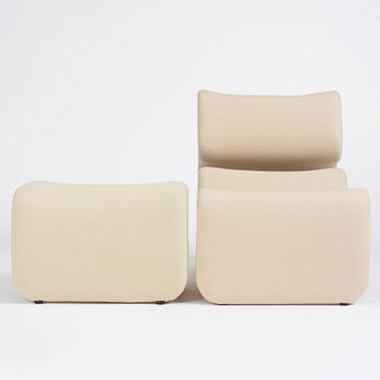 Jan Ekselius, an easy chair and ottoman, ”Etcetera”, J.O. Carlssons Möbel AB, Vetlanda, Sweden, 1960-70s.