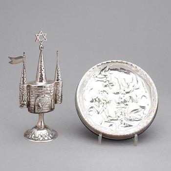 BESAMIN SAMT ASKFAT. Silver. Bl a GAB Stockholm 1959.