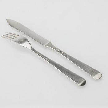 Wiwen Nilsson, fruktbestick, 24 delar, silver, Lund, 1937.