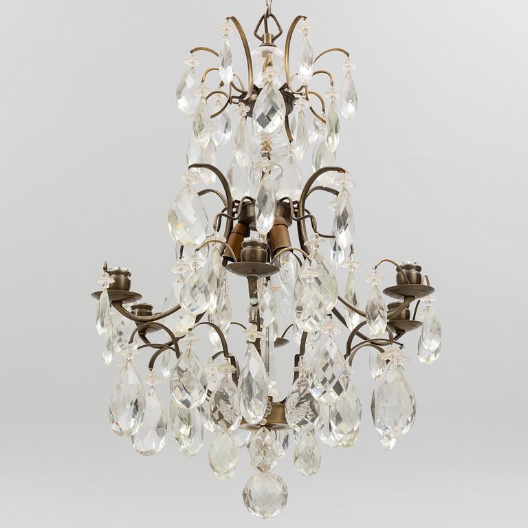 A Rococo style chandelier, first half of the 20th Century.
