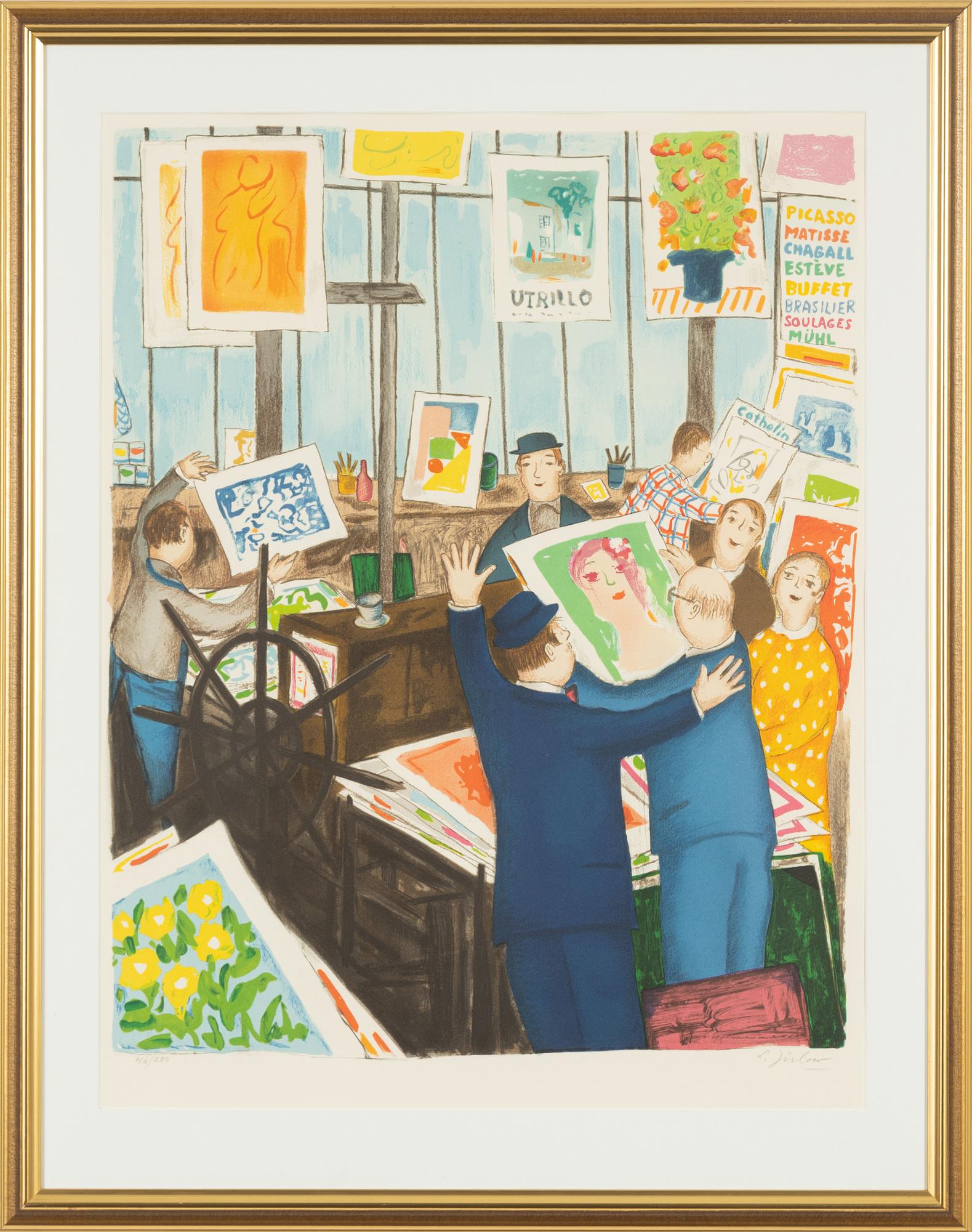 Lennart Jirlow, lithograph in colours, 1990, signed 46/280.