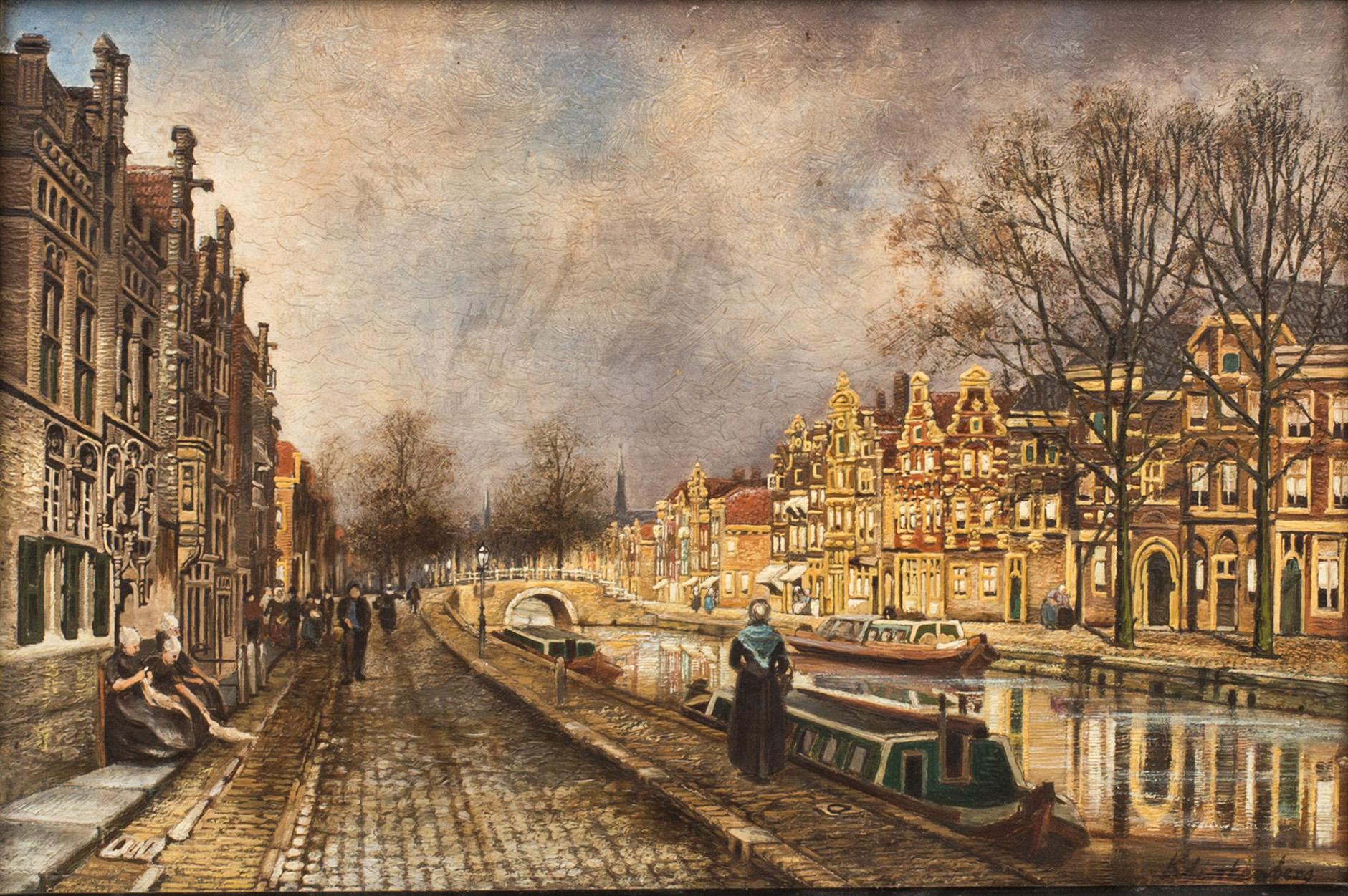 JOHANNES CHRISTIAAN KAREL KLINKENBERG, oil panel. Signed.