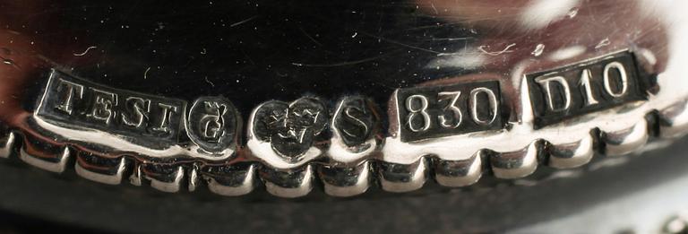 LJUSSTAKAR, 1 par, silver, Tesi, Göteborg 1978.