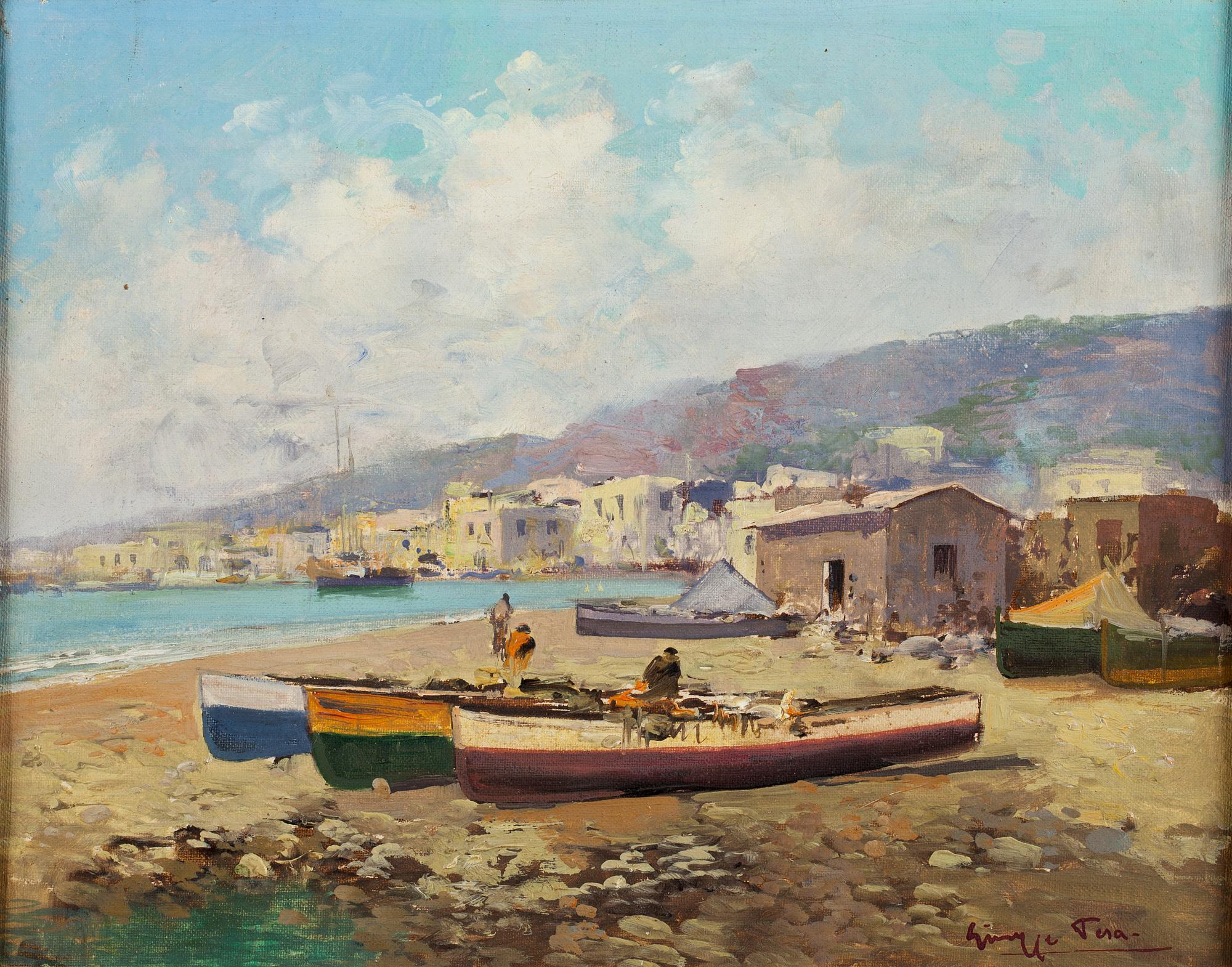 GIUSEPPE TESA, olja på duk, signerad.