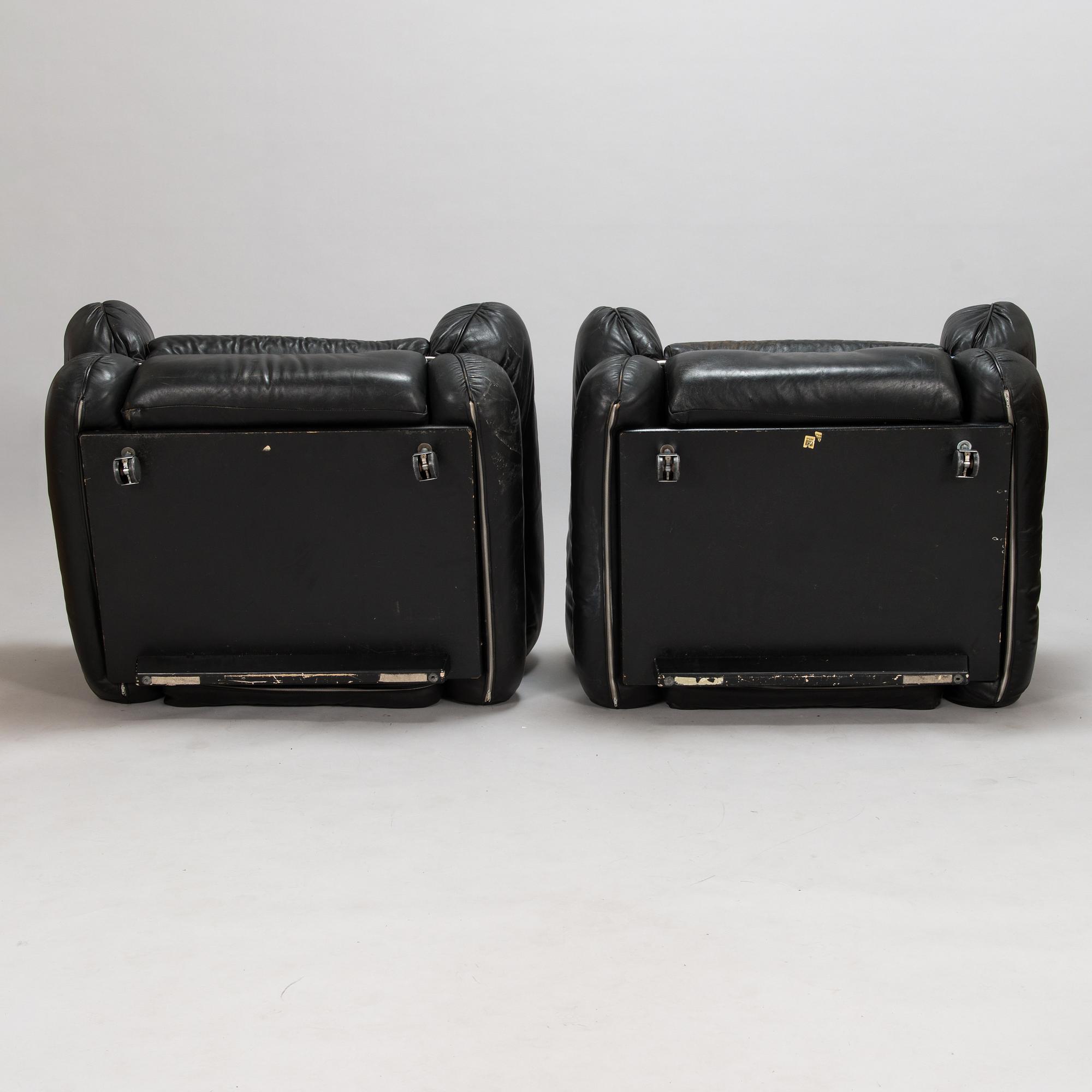 Kurt Hvitsjö, A pair of 1970's 'Hannibal' armchairs for Isku.