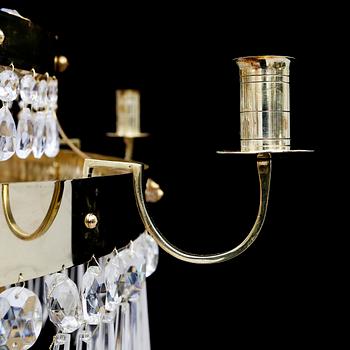 LJUSKRONA, gustaviansk stil, omkring år 1900. Höjd ca 120 cm.