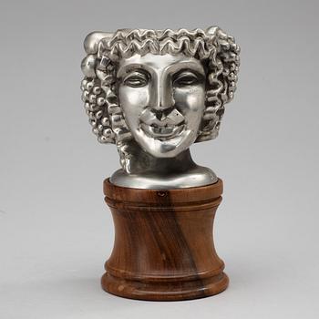 An Anna Petrus "Janus head" pewter vase by Svenskt Tenn 1956.