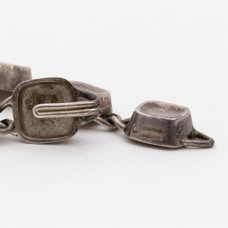 ARMBAND, silver,  Stigbert för Engelbert, Stockholm 1953.