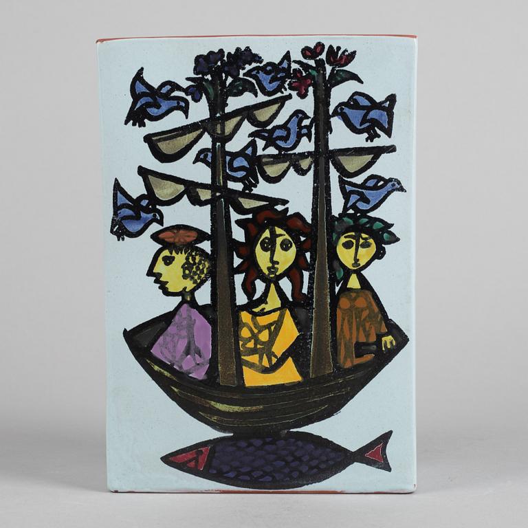 Stig Lindberg, vas, fajans, "Karneval", Gustavsbergs studio 1958-62.