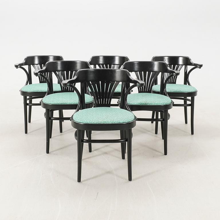 Armchairs, 6 pieces, Gemla, late 20th/early 21st century.