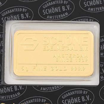 Gold bar, “Regalskeppet Vasa”, Schöne edelmetaal.