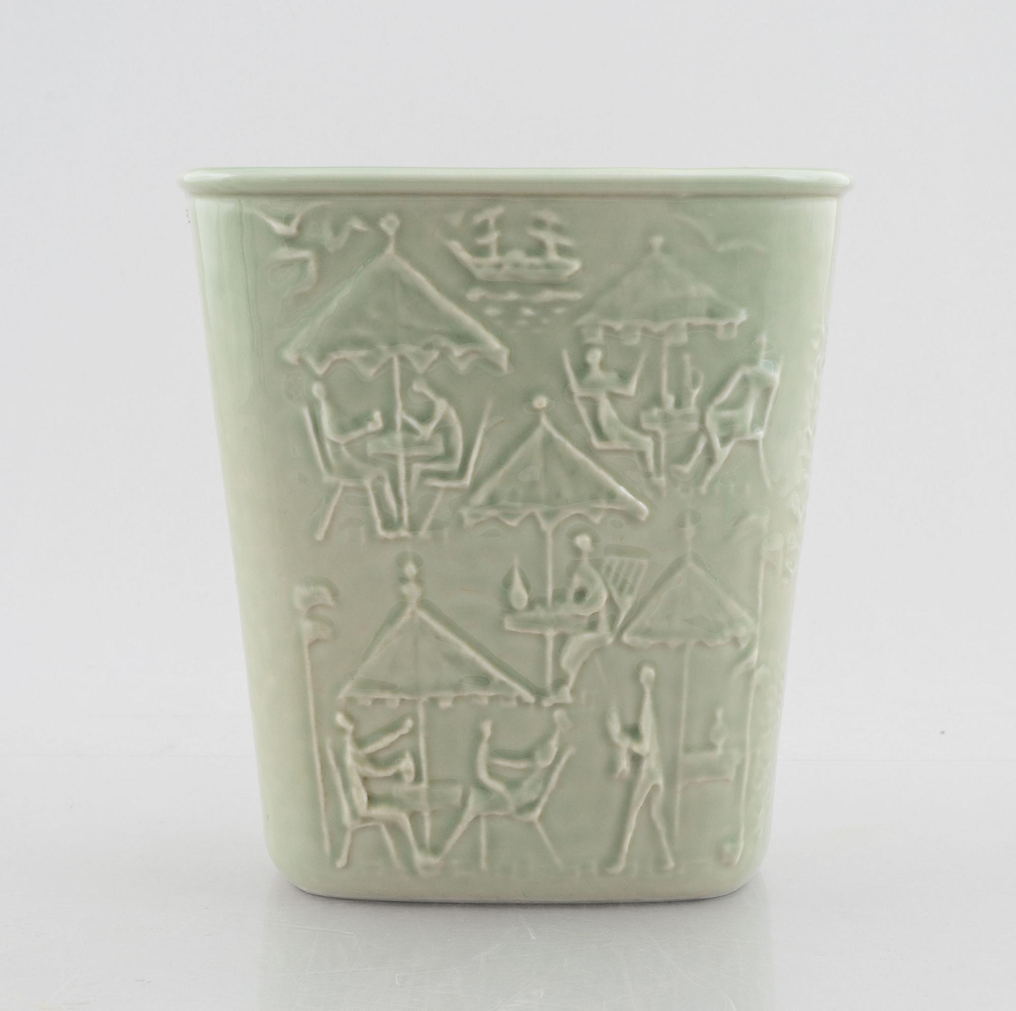 Carl-Harry Stålhane, punch/wine cooler, stoneware, Rörstrand.