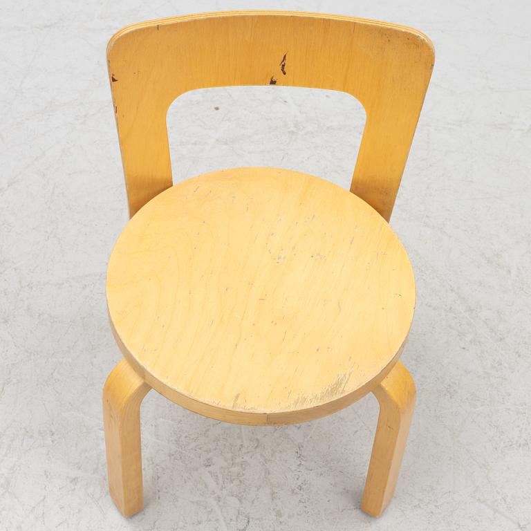 Alvar Aalto, children's chairs, 4 pcs, Artek, Finland.