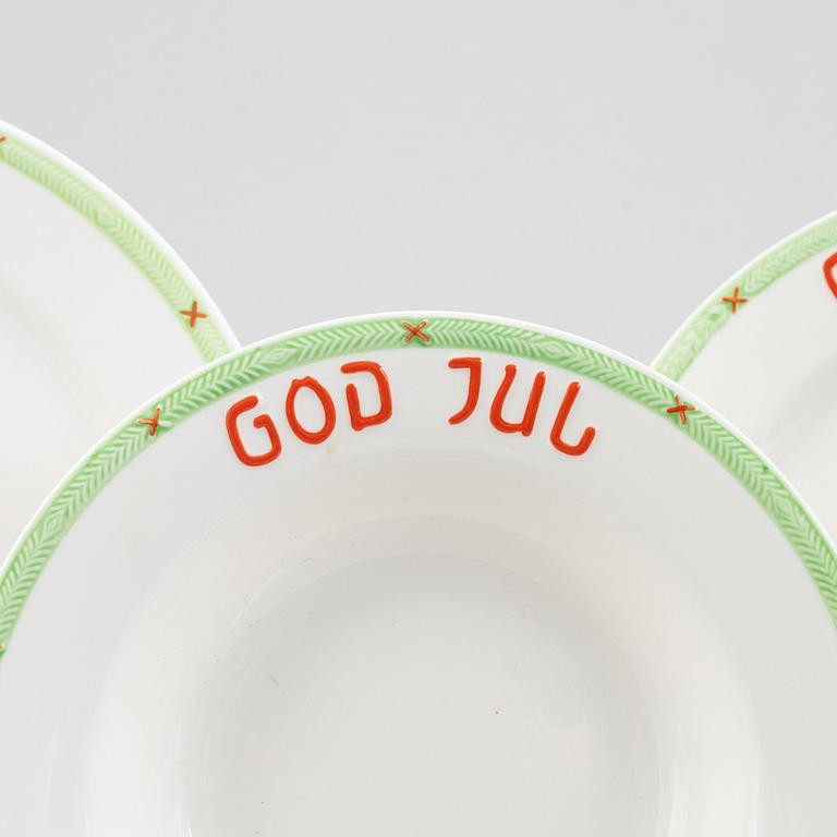 Servisdelar, 25 st, porslin, "God jul", Rörstrand.