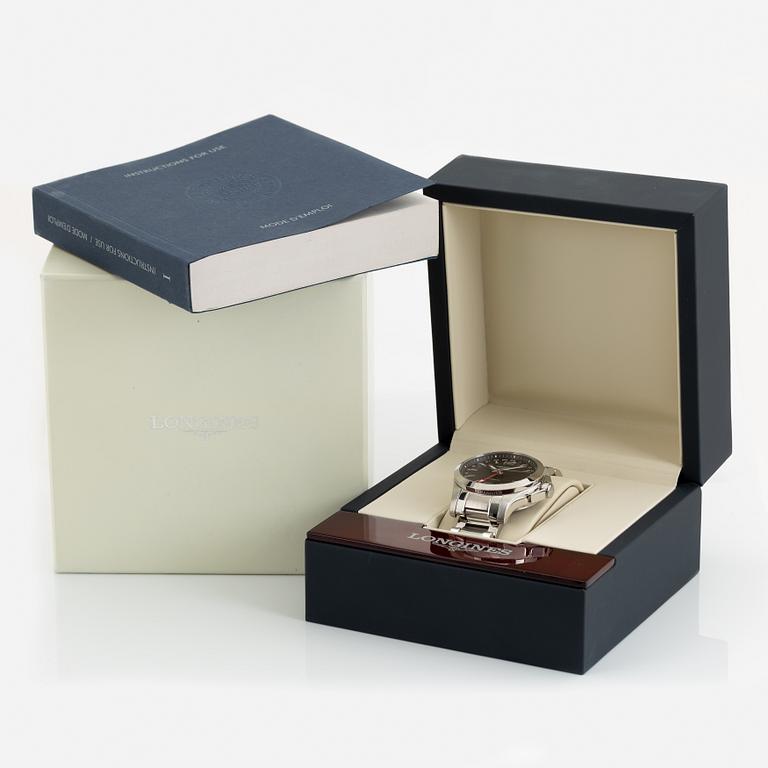 Longines, Conquest, GMT, armbandsur, 41 mm.