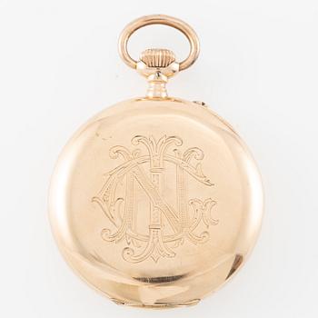 IWC, pocket watch, hunter, 49.5 mm.