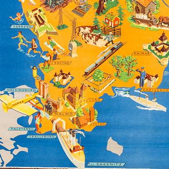 SKOLKARTA, Sverige, 1930-tal.