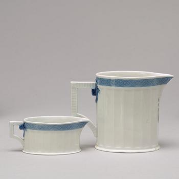 TESERVIS, 26 delar, porslin. "Blå Vifte", Danmark, 1900-tal.