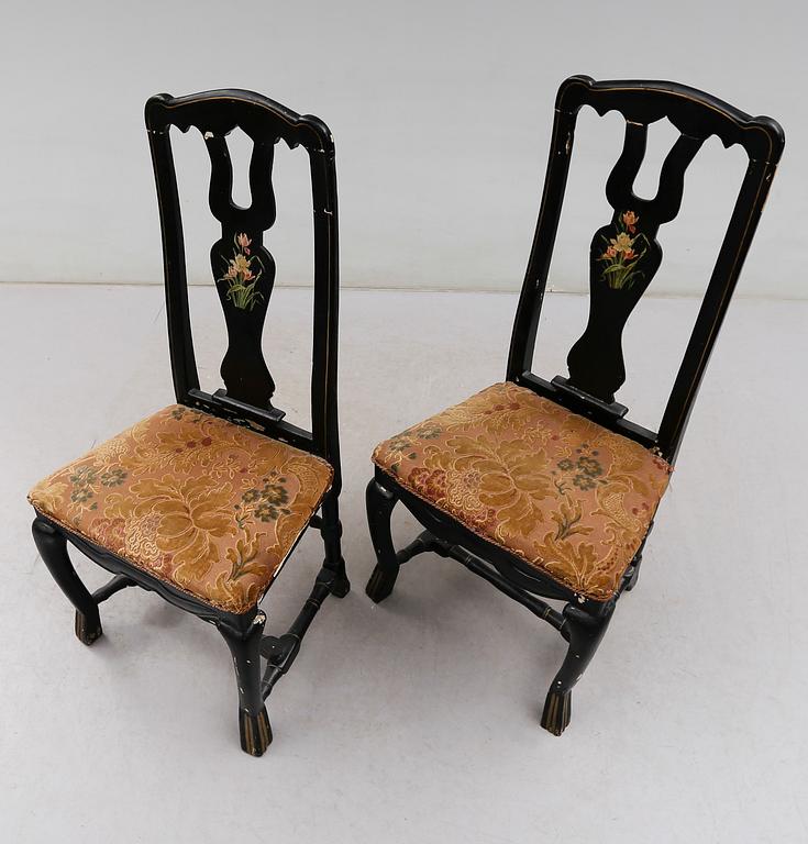 STOLAR, 2 st, senbarock, 1700-tal.