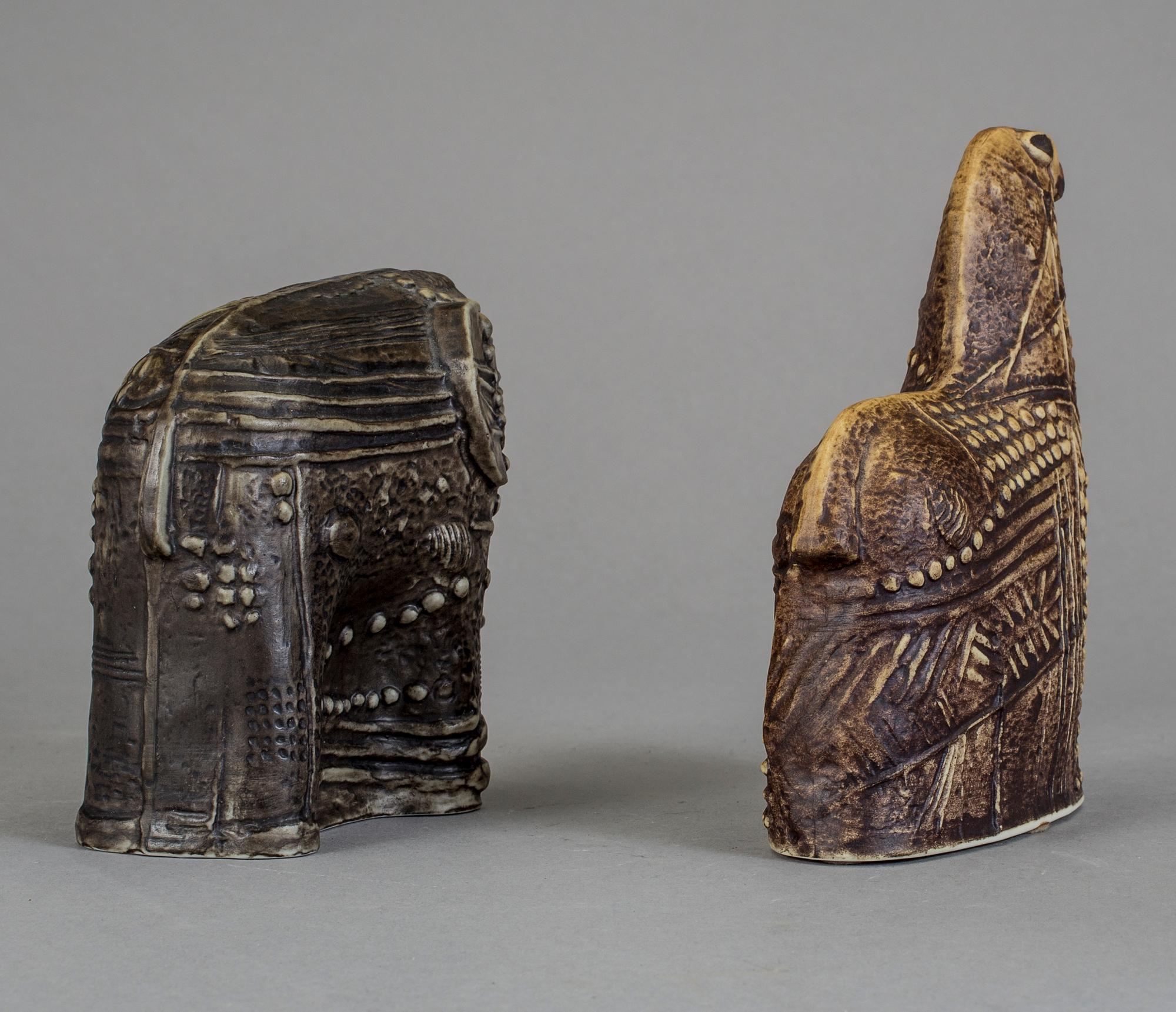 FIGURINER, 2 stycken, keramik, Bertil Vallien, Rörstrand.