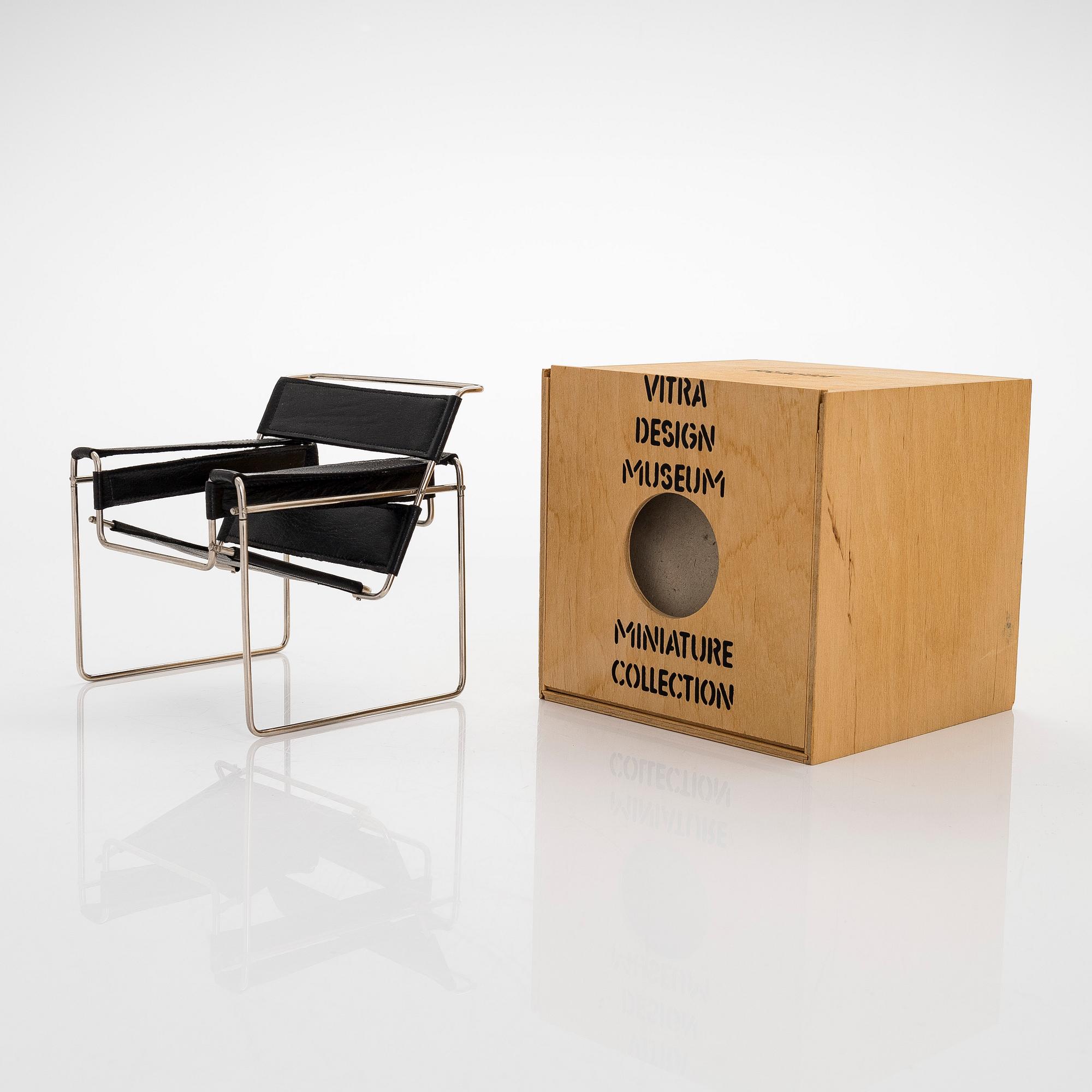 A miniature 'Wassily' chair, Marcel Breuer, Vitra Design Museum.