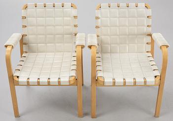 Alvar Aalto, six model 45 armchairs, Artek, Finladn, 1960's/70's.